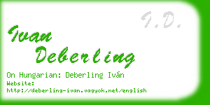 ivan deberling business card